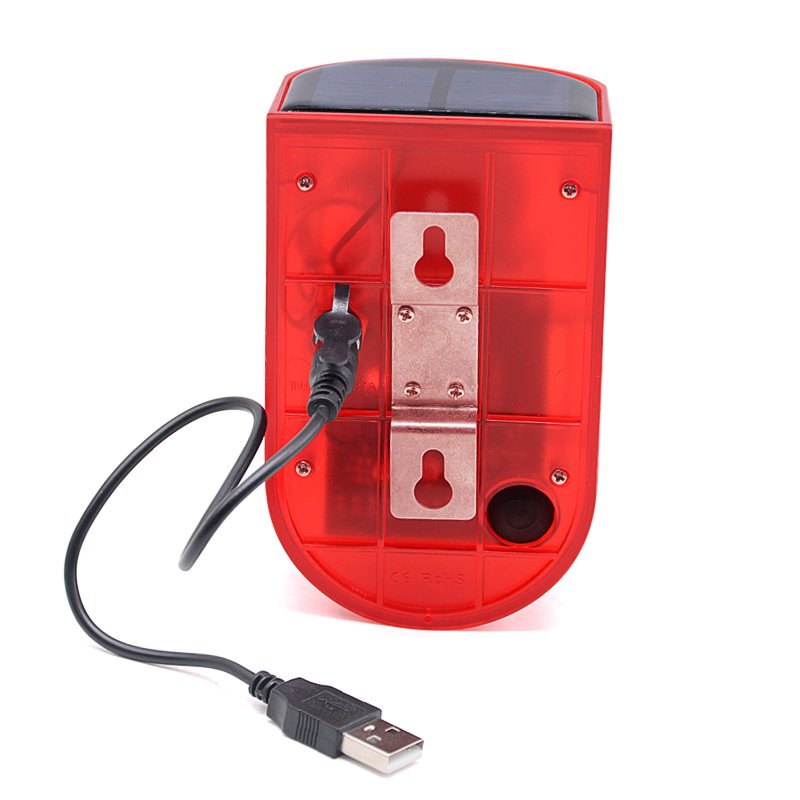 Wireless Solar RF Remote Alarm Siren Solar Power Outdoor Sound Light Siren Home Security Alarm System