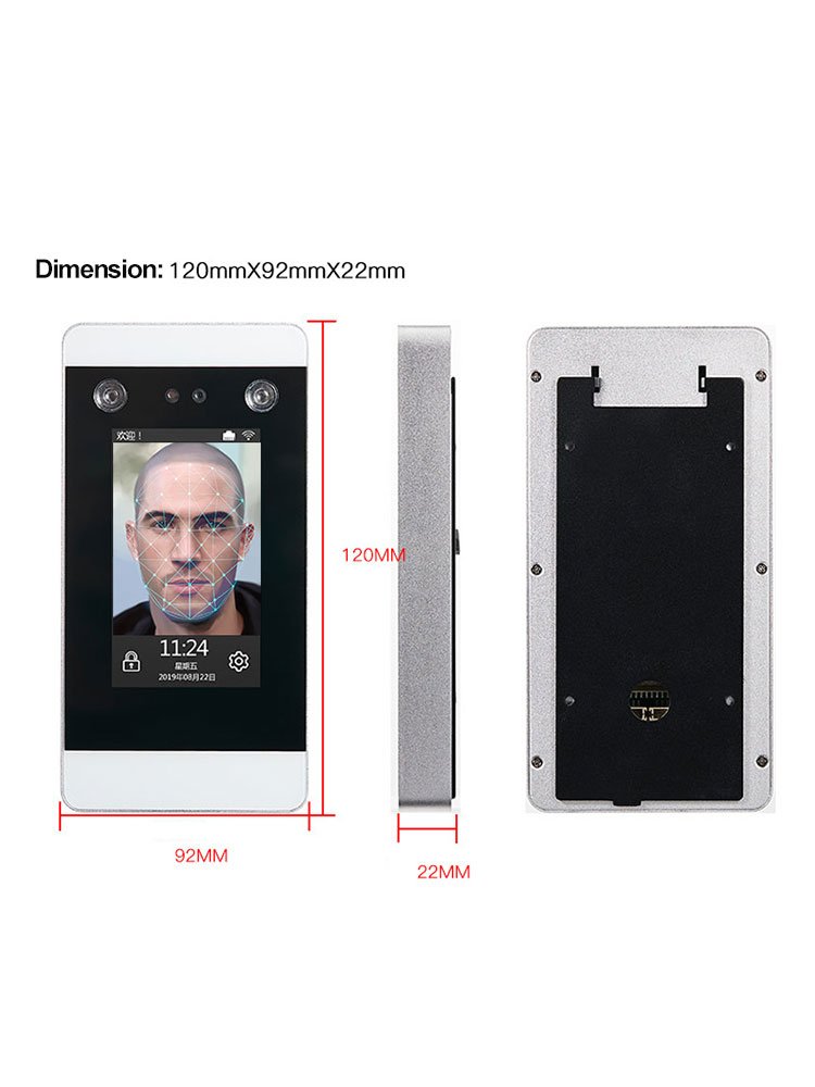 4.3 inch dynamic face and card time attendance and door access control product for turnstile