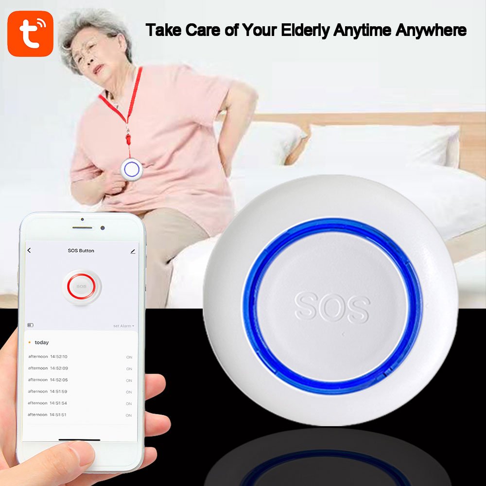 2024 Home Burglar Alarm Sensor Alert System Tuya WiFi Smart Home SOS Call Button SOS Emergency Panic Button Alarm PST-WE571