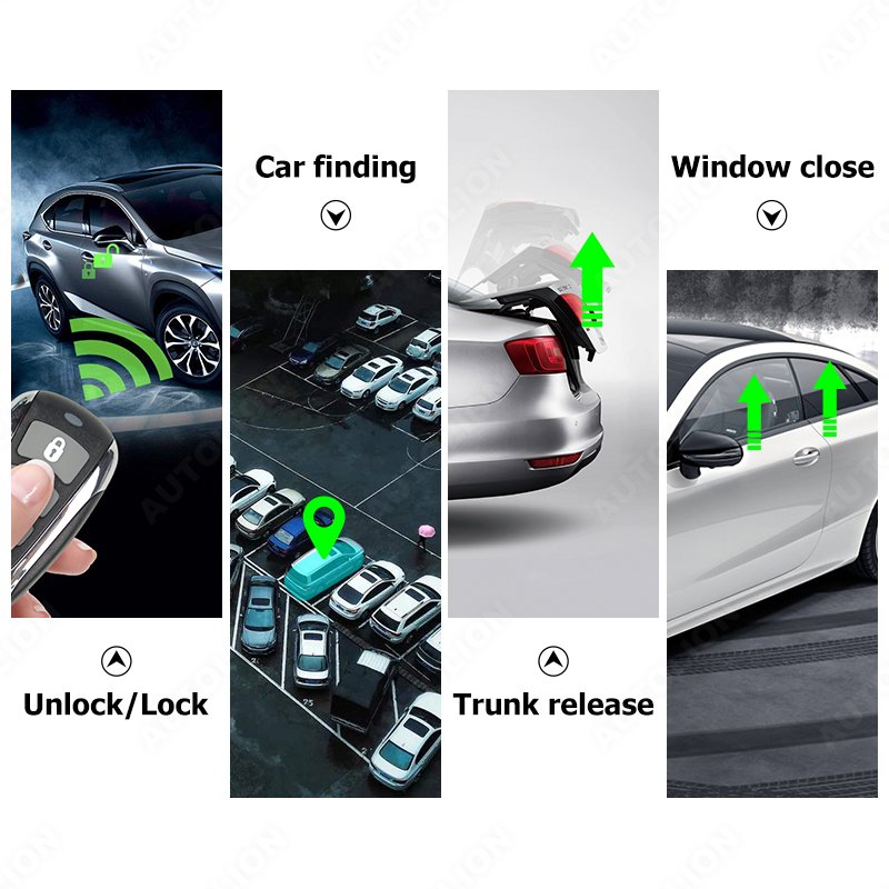 Auto Security System Car alarm Start Stop System Keyless Entry Anti-hijacking central locking Alarms system