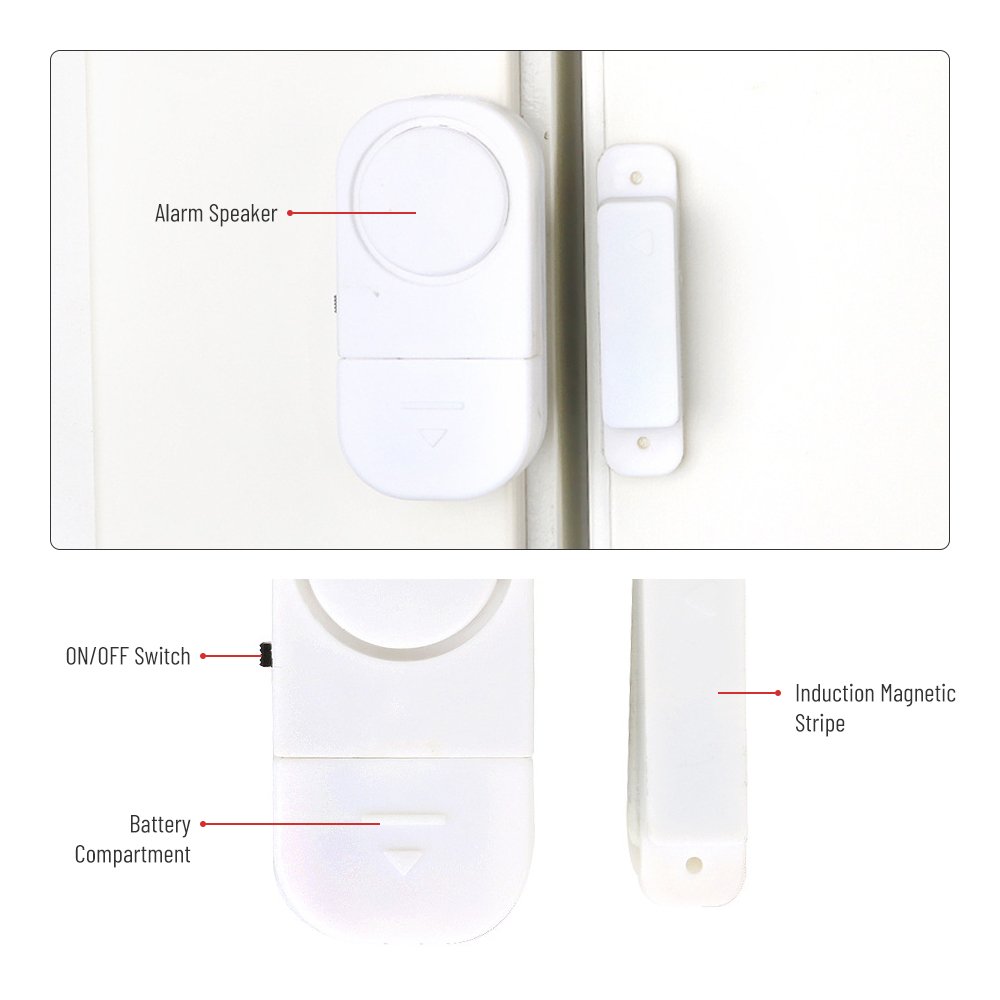 Home Safety System Entry Burglar Alarm Signal Safety Switch Independent Wireless Window Door Magnetic Alarm Sensors