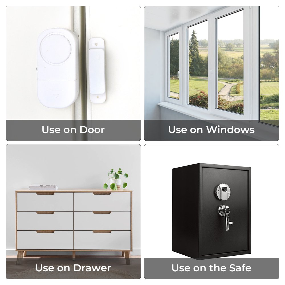 Home Safety System Entry Burglar Alarm Signal Safety Switch Independent Wireless Window Door Magnetic Alarm Sensors