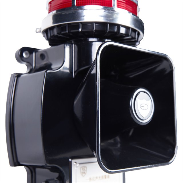 High-powered sound and light alarm Audible and visual alarm signals Crane Warning Alarm System black
