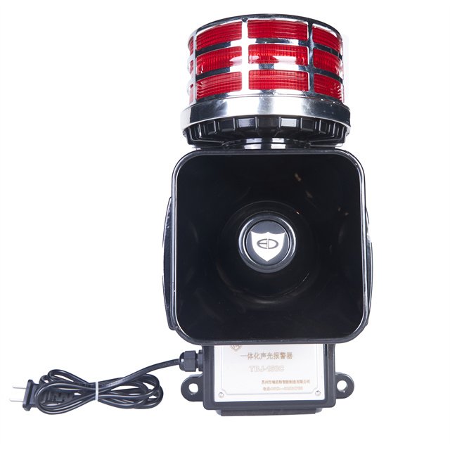 High-powered sound and light alarm Audible and visual alarm signals Crane Warning Alarm System black