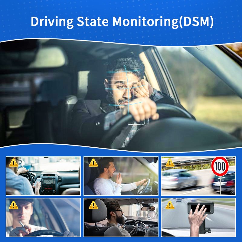 CareDrive MR910-D DSM Driver Fatigue Alarm Alert 3g/4g/WIFI 4CH Fleet GPS Mobile DVR Sleep Sensor Driving Safety Warning System