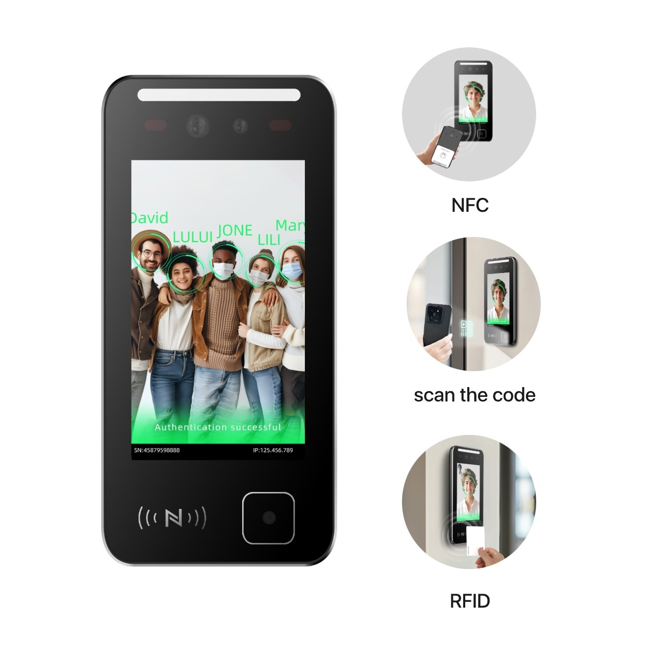 COOLCODE VF114 face recognition biometric device turnstile nfc device facial recogni camera