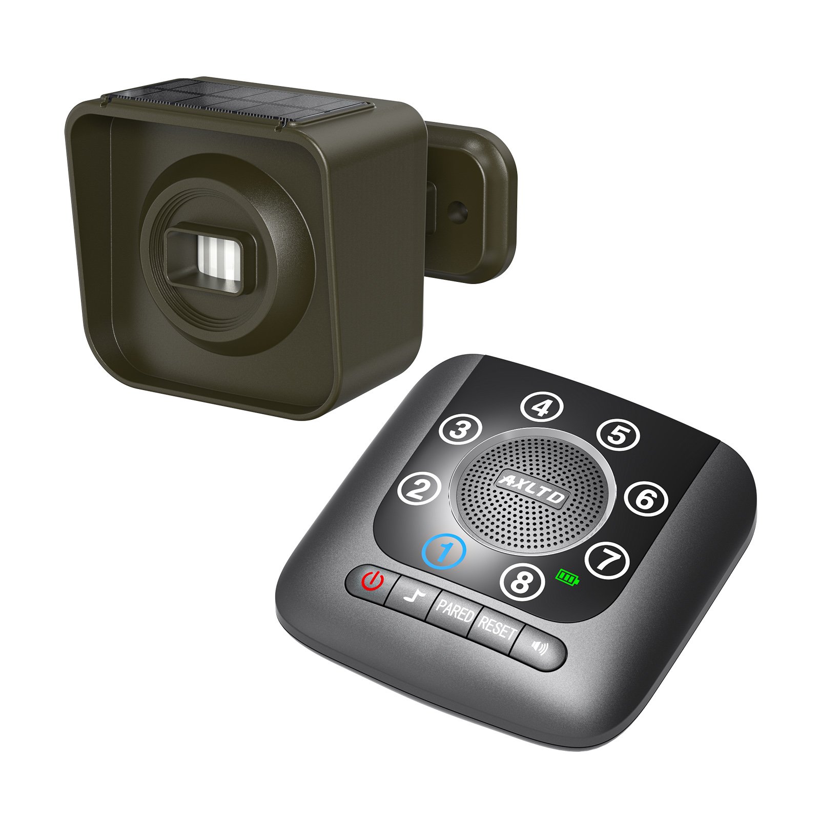 Driveway Alarm with 3 Receivers Solar 1 Sensor Solar Driveway Alarm Wireless Long Range Weatherproof, safety alarm
