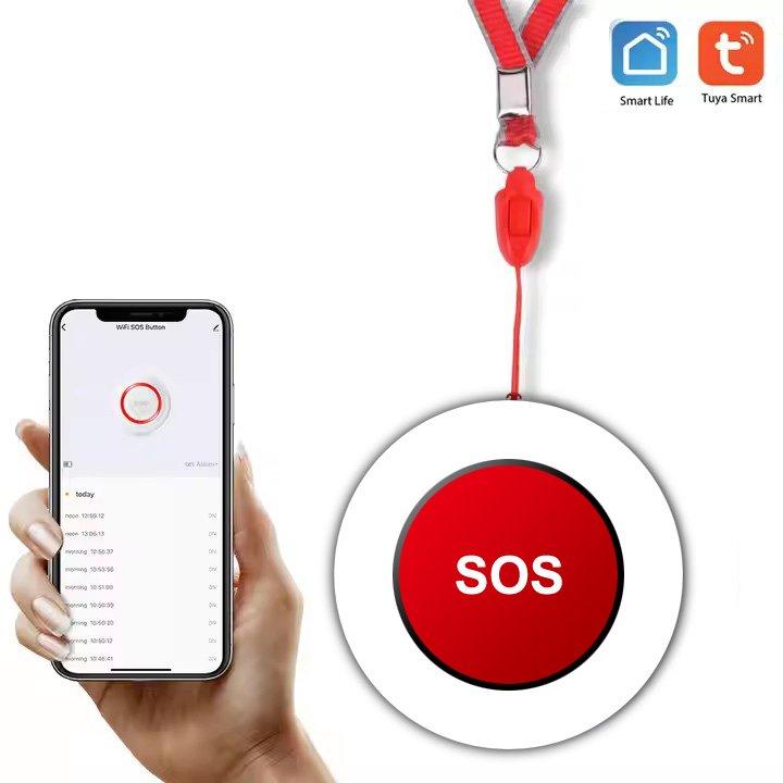 Smart Home Elderly Falling Emergency SOS Panic Button WiFi Home Security Personal Alarm with APP control