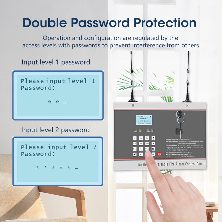 Wireless Addressable Fire Alarm Control Panel fire alarm systems Firefighting Equipment with Cheap Price