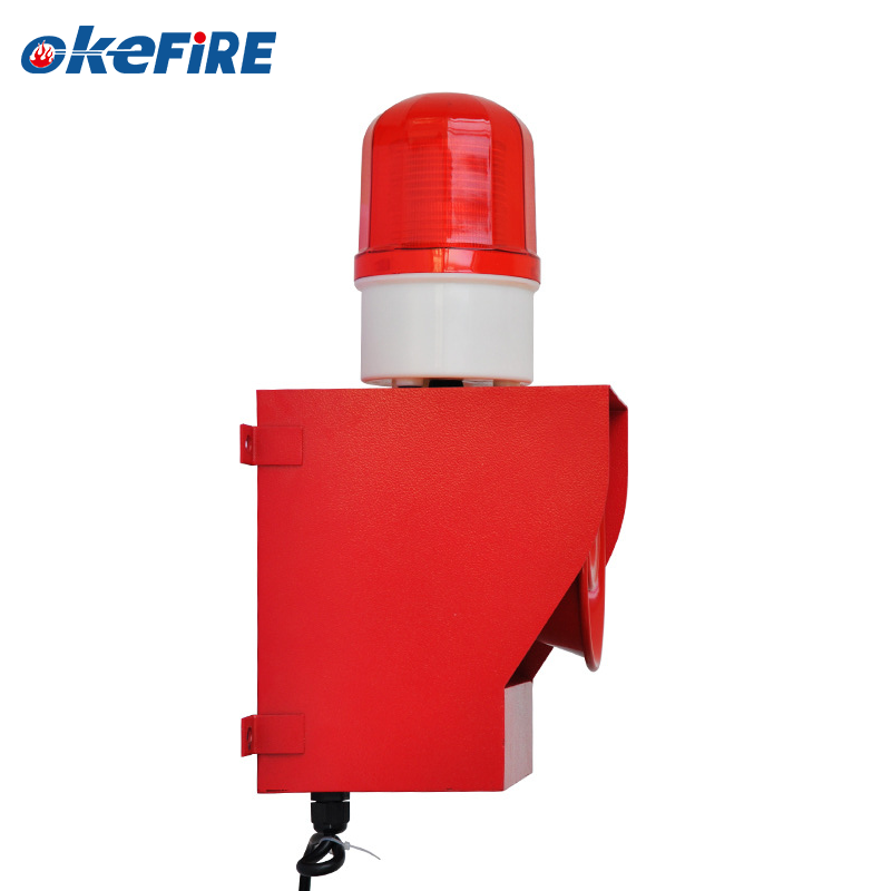 Okefire Industrial Audible and Visual Alarm Siren with Muti-frequency Flashing Light and Audio Warning Securlty alarm system