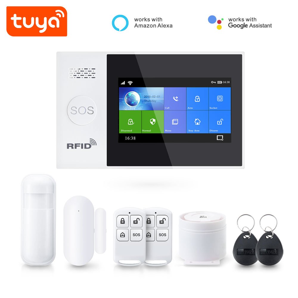 Best Price Multi-Language 4G Wifi GSM Smart Home Automation Tuya Wifi GSM Intruder Alarm System PST-WG107-4GUS