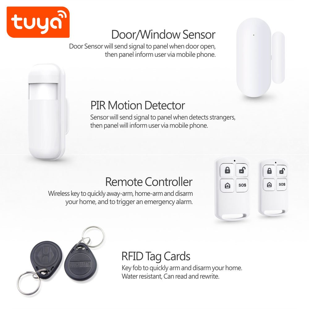 Best Price Multi-Language 4G Wifi GSM Smart Home Automation Tuya Wifi GSM Intruder Alarm System PST-WG107-4GUS