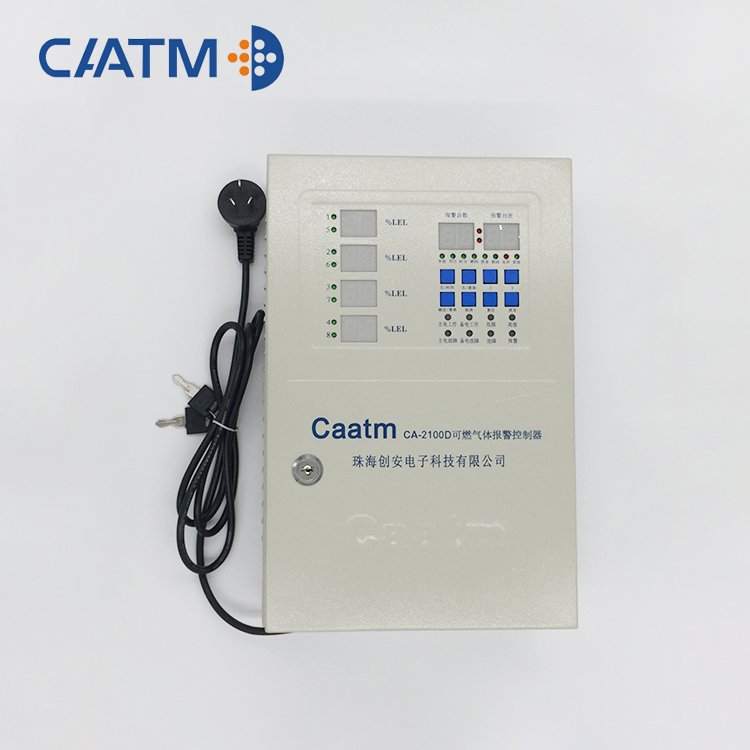 CAATM CA-2100D Industry Security Remote Control Quick Response 8 channels Bus Transmission Wall-mounted gas alarm controller