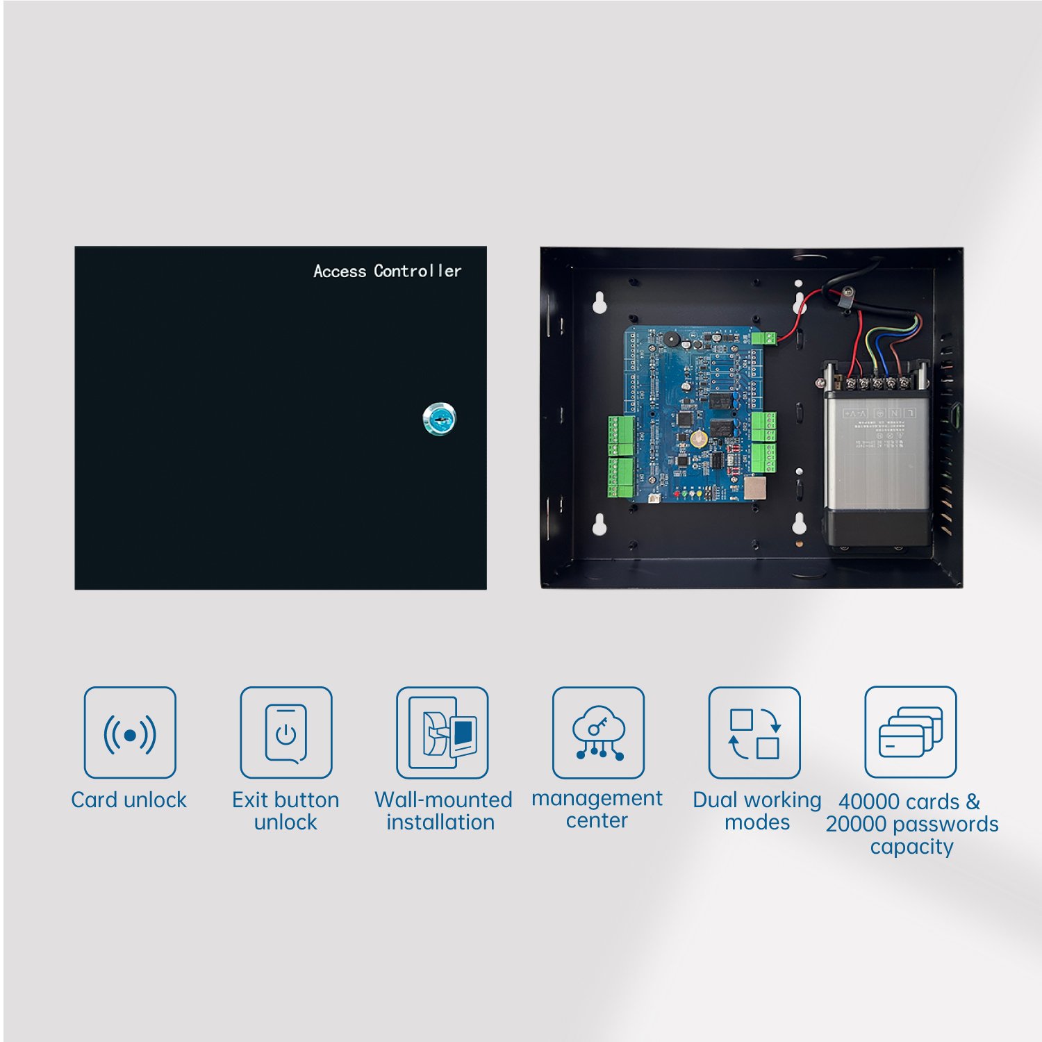 Trudian OEM&ODM Rj45 Interface Standalone Two-Door All-In-One Solution Electronic Access Control System