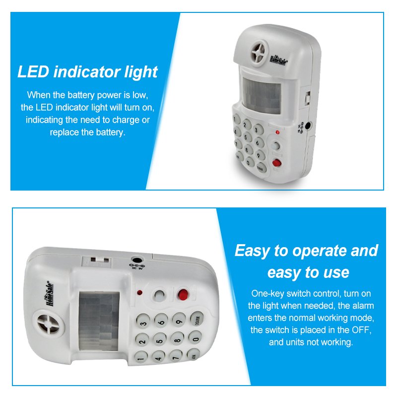 Dual-Tech Infrared Motion Alarm Motion Detector Alarm With Programmable Key Pad for Industrial Security