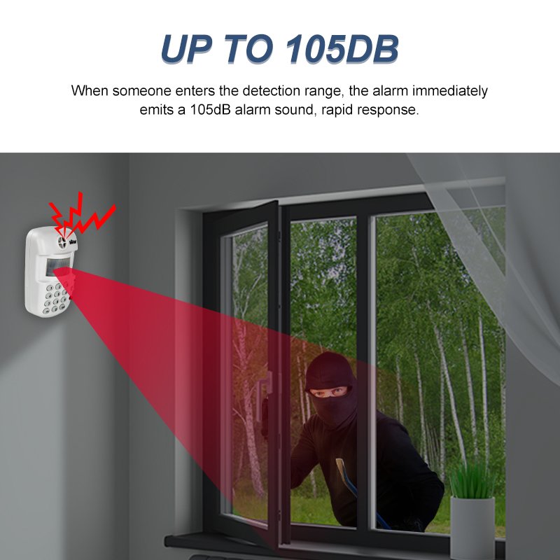 Dual-Tech Infrared Motion Alarm Motion Detector Alarm With Programmable Key Pad for Industrial Security