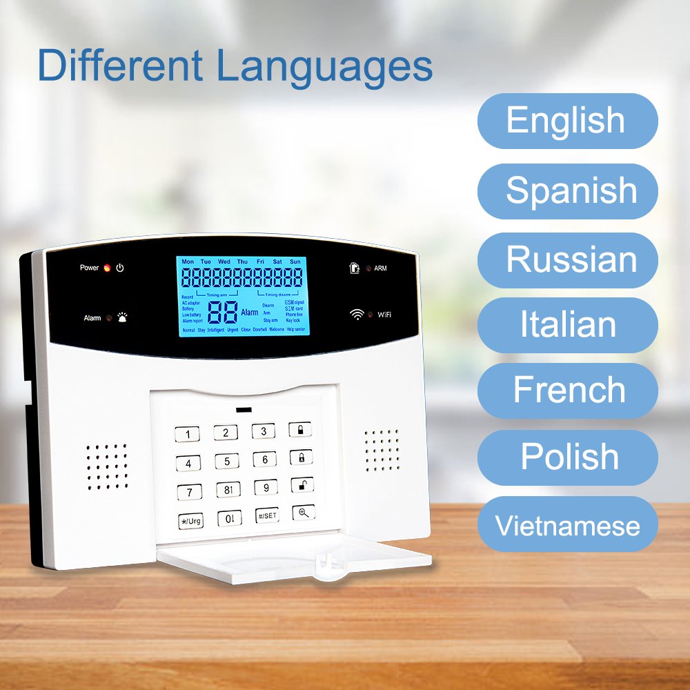 House Burglar alarme maison sans fil GSM PSTN WIFI Security Alarm System with Remote Controllers