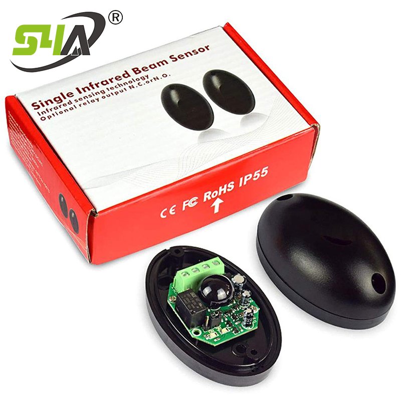 Safety Waterproof Automatic Single Infrared Beam Sensor Laser Alarm System Detector Safety Alarm Photocell for Gate Opener