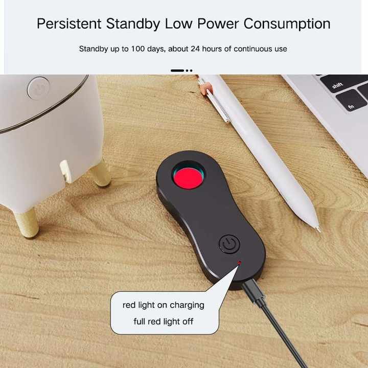 T12 Portable Infrared Alarm Detector Anti-Candid & Anti-Peeping Security Gadget for Hotel & Office Security