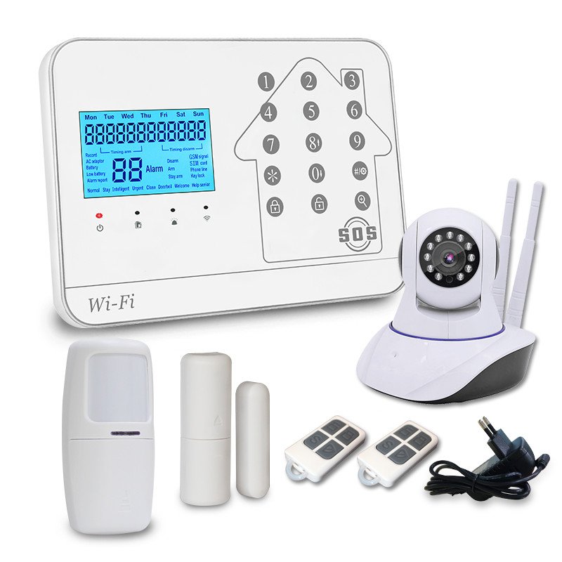 4G Network Wireless GSM WIFI PSTN SECURITY Alarm System for Home Office with Wifi Door/Window Sensor PIR Dectecter