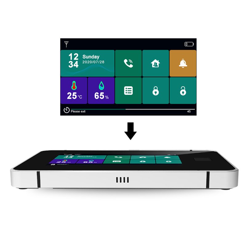 Tuya WiFi GSM/4G CID Alarm System Home Burglar Alarm System kit 4.3 inch Touch Screen Panel Alarm System Package