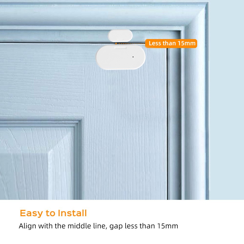 Tuya Smart Alarm System Sensor ZigBee Door And Window Detector Mini door window Sensor