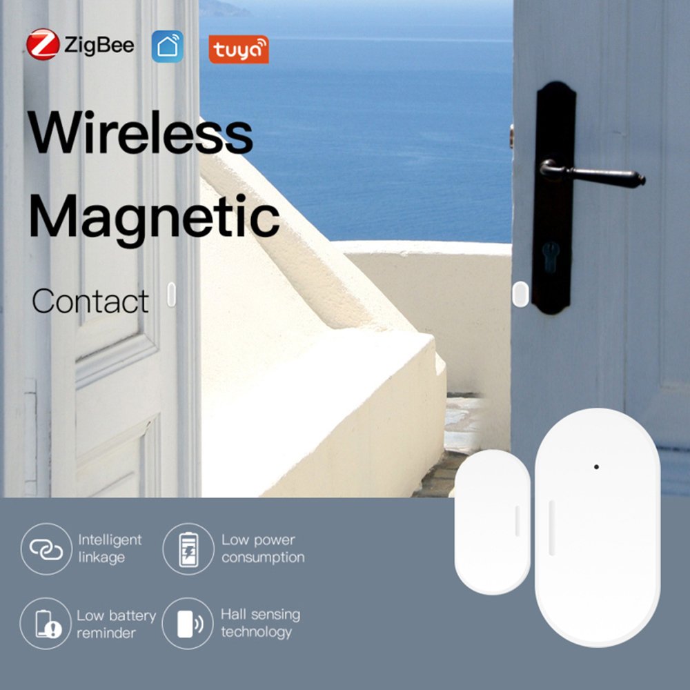 Tuya Smart Alarm System Sensor ZigBee Door And Window Detector Mini door window Sensor