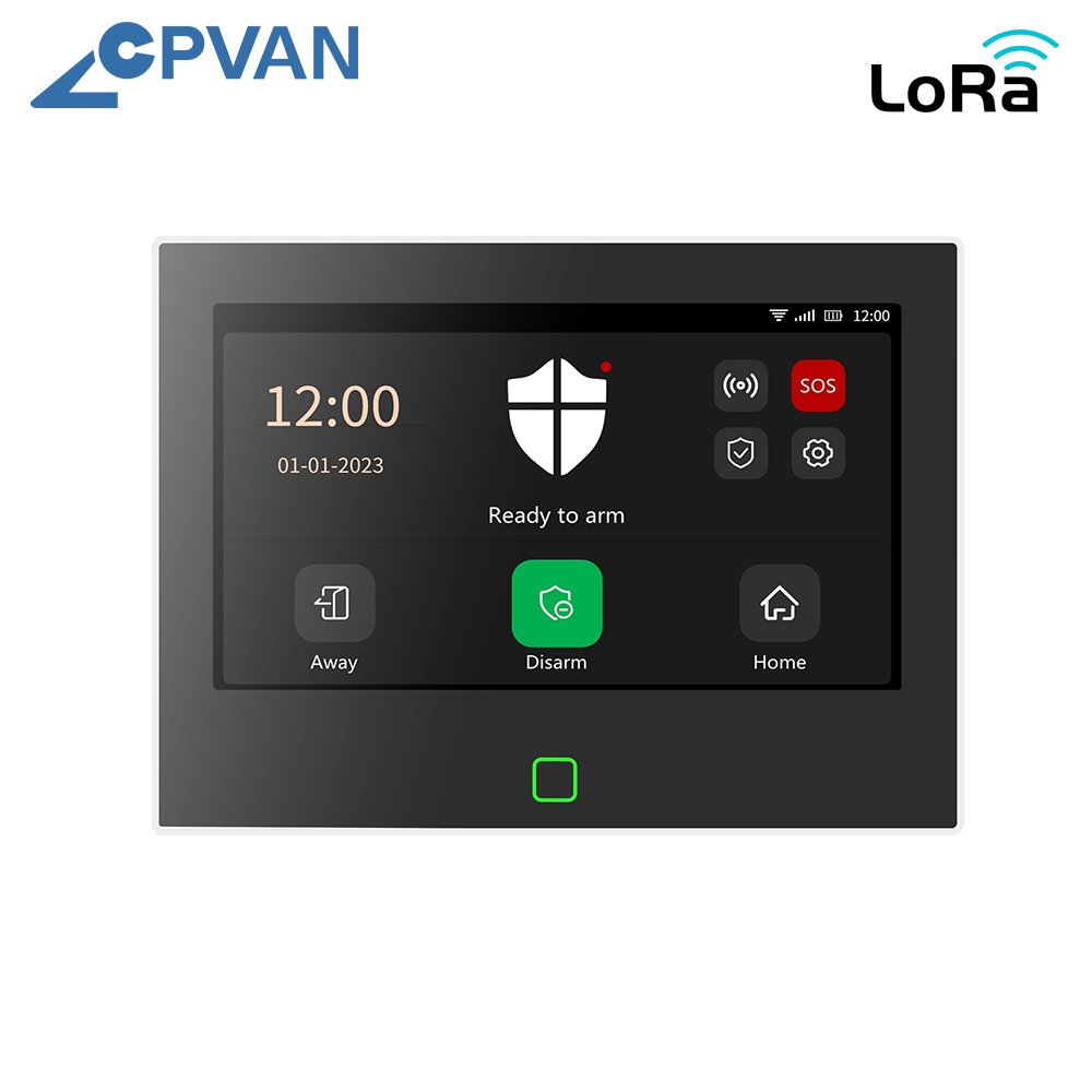 CPVAN Lora Version 4G+WIFI Security System Up to 500 Meter Connection Burglar Lora Tuya Home Alarm System