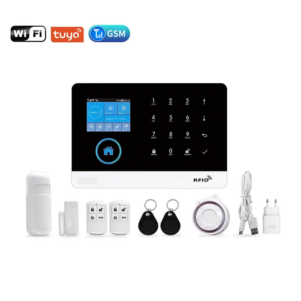 Home security systems Wireless Intelligent Tuya APP Alarm System WIFI GSM burglar Home Safety Alarm System