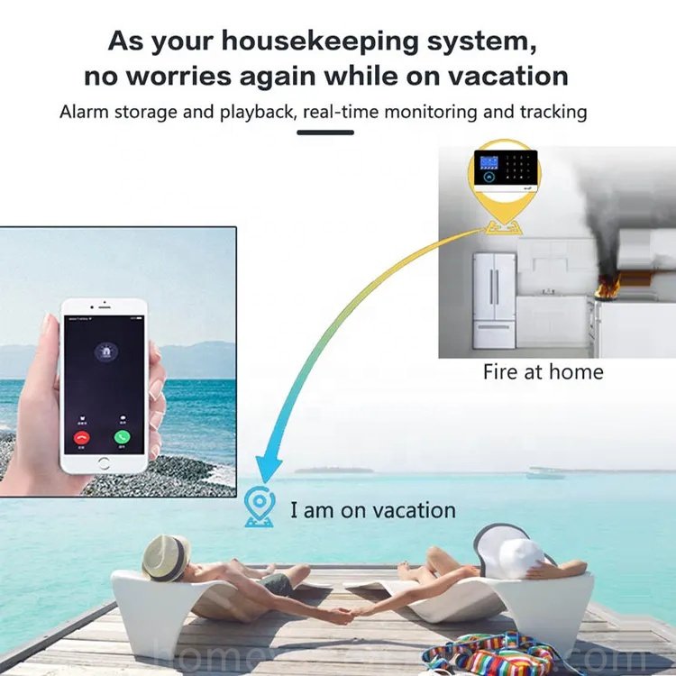 Home security systems Wireless Intelligent Tuya APP Alarm System WIFI GSM burglar Home Safety Alarm System
