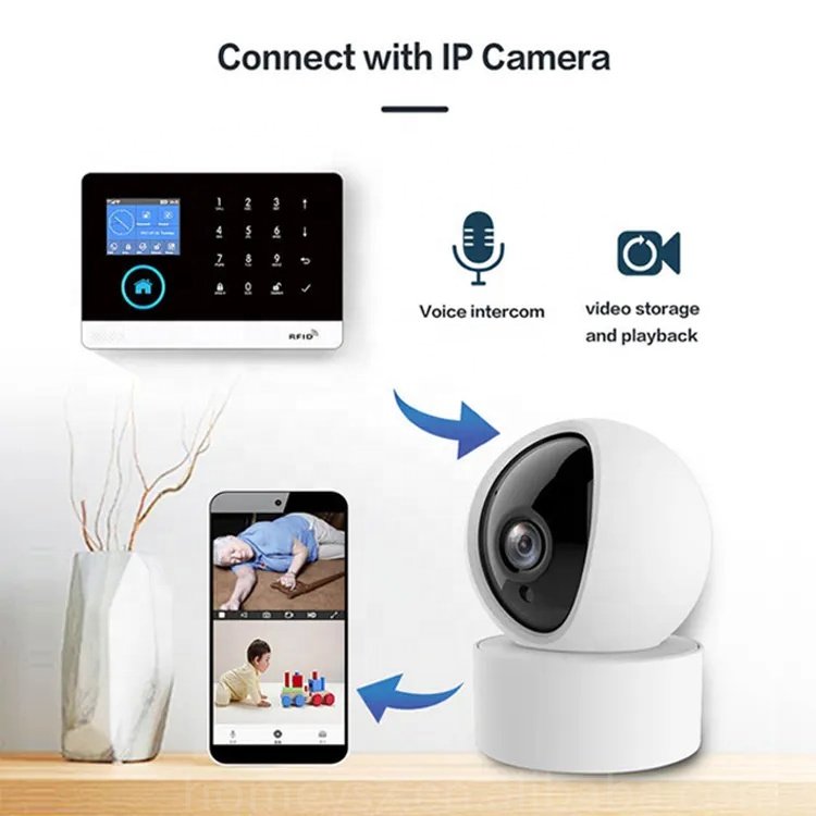 Home security systems Wireless Intelligent Tuya APP Alarm System WIFI GSM burglar Home Safety Alarm System