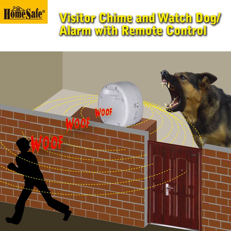 120dB dog bark alarm microwave sensing volume adjustable dog bark /doorbell / alarm multi-mode