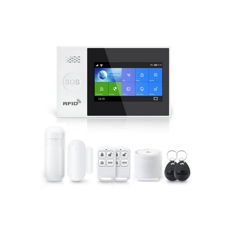 Hottest Tuya Smart Life APP Wireless WIFI GSM Home Security Alarm System with Smart Motion Detector