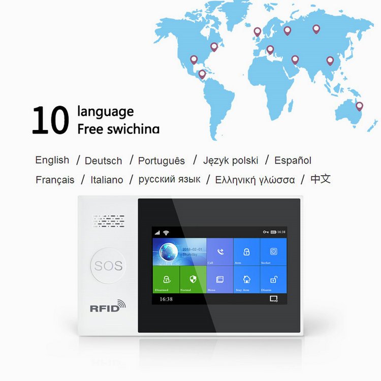 Hottest Tuya Smart Life APP Wireless WIFI GSM Home Security Alarm System with Smart Motion Detector