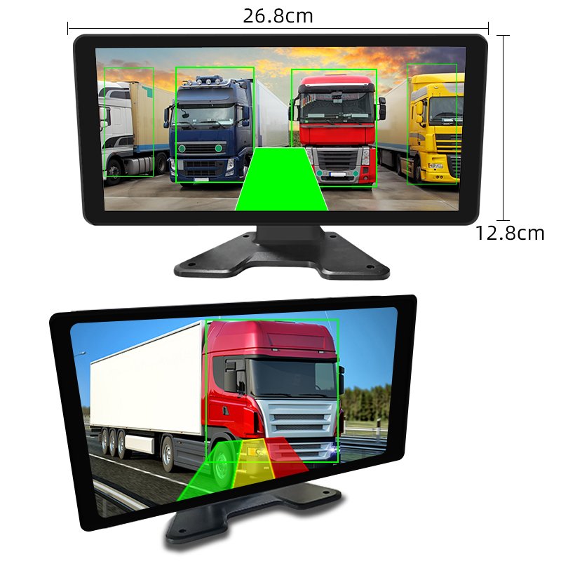 10.36Inch IPS 6Channel LCD Touch Display Screen Truck BSD Blind Spot AHD AI Truck Bus Monitoring with ADAS Voice Alarm system