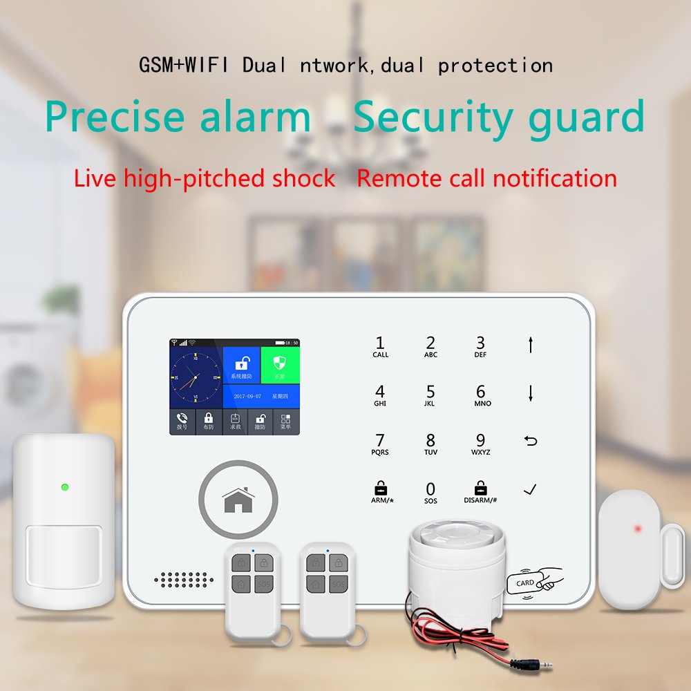 Simple safe home wireless alarm system WIFI GSM 3G house burglar alarm