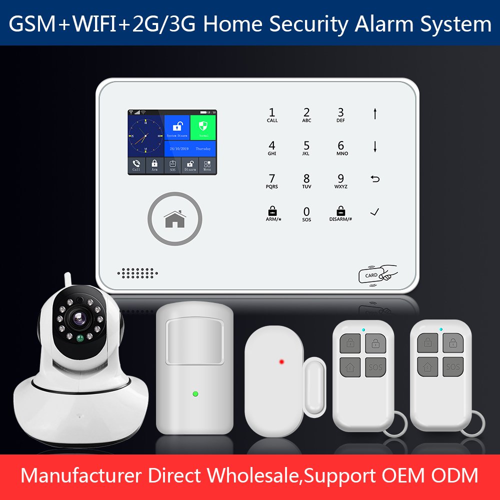Simple safe home wireless alarm system WIFI GSM 3G house burglar alarm