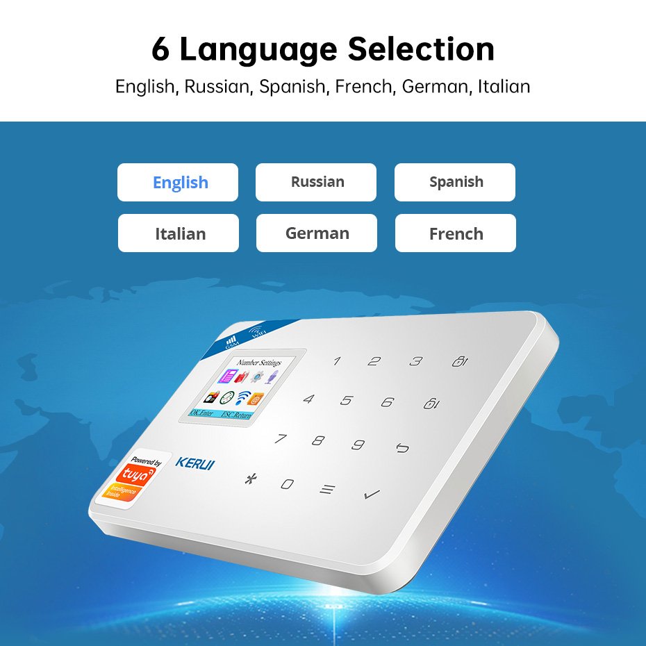 W181 Tuya Smart Home Alarm Wireless GSM Security Alarm System With Motion Detector Anti-theft WiFi GSM Alarm System