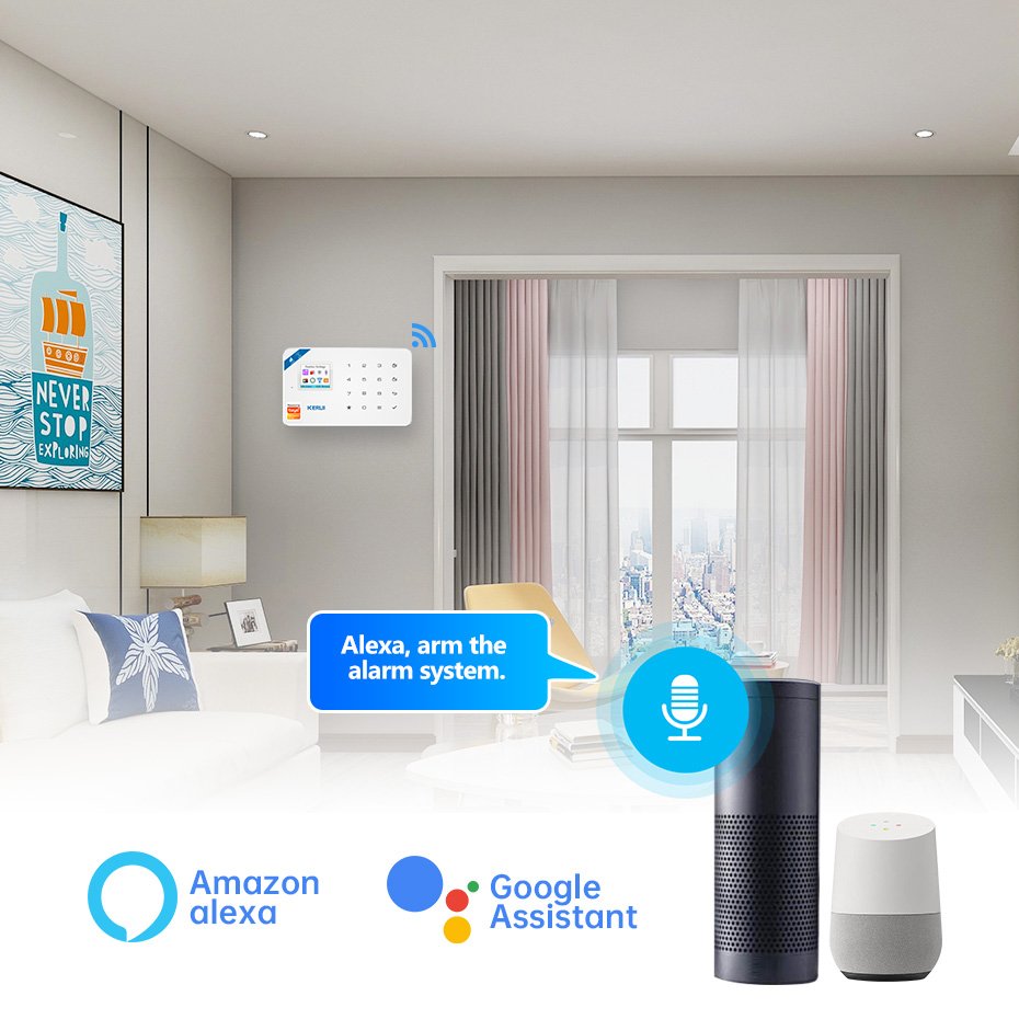 W181 Tuya Smart Home Alarm Wireless GSM Security Alarm System With Motion Detector Anti-theft WiFi GSM Alarm System