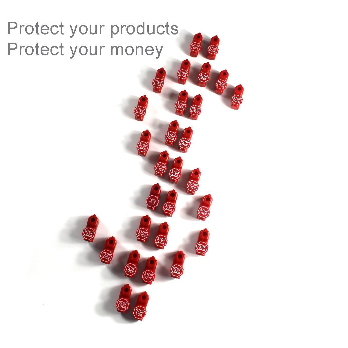 With security alarm system eas shop magnetic security peg hook stop lock & Stop lock