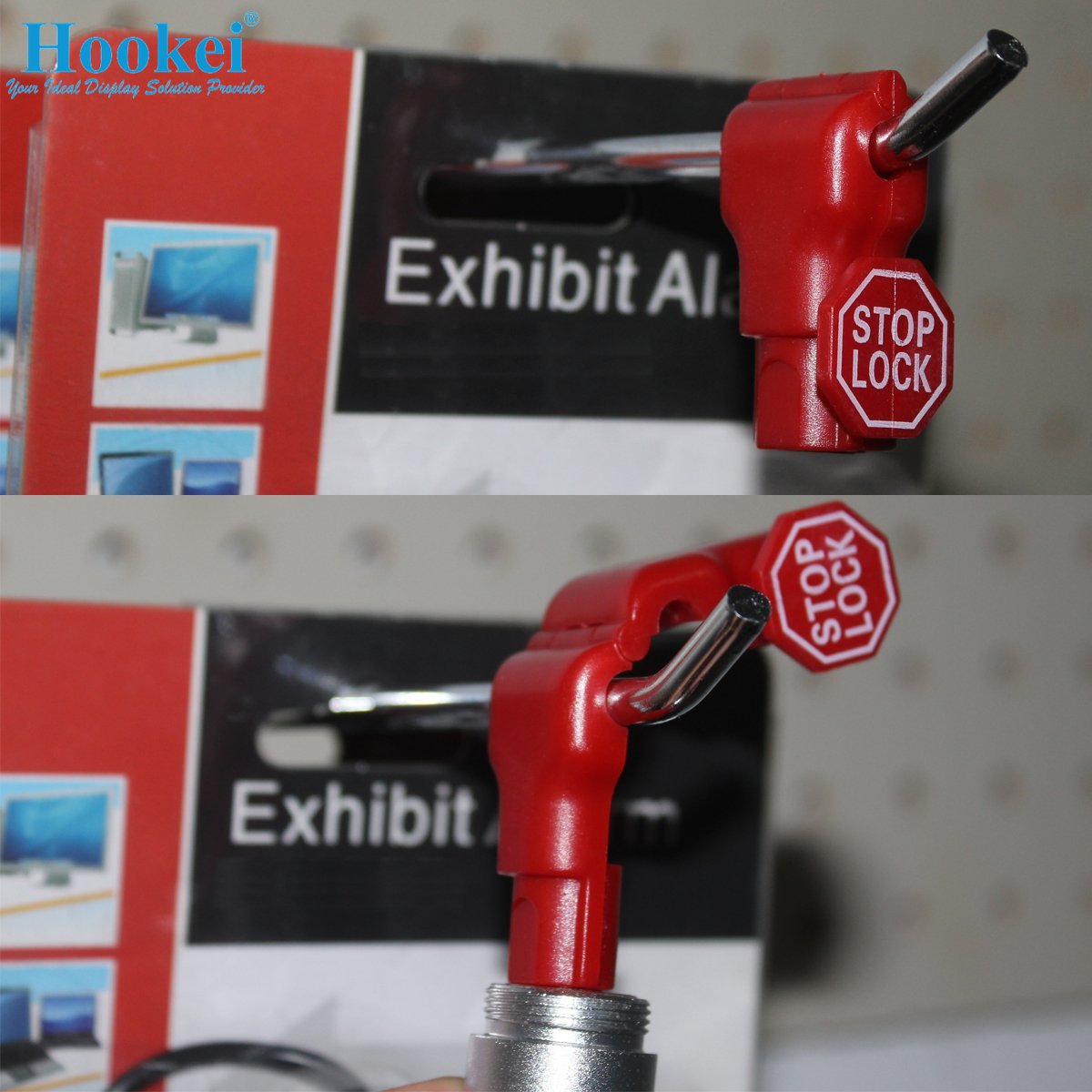 With security alarm system eas shop magnetic security peg hook stop lock & Stop lock