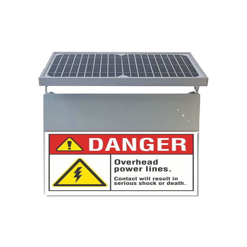 Solar power siren horn alarm security system with electrical danger sign board