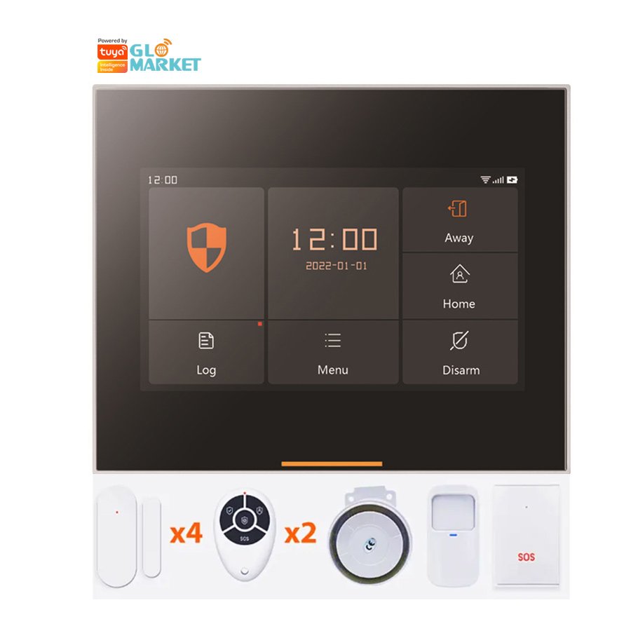 Glomarket Smart Home Tuya 4g/GSM/Wifi Security Alarm DIY System Wireless App Control Anti Theft Security Alarm System