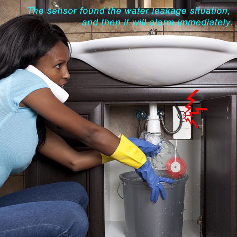 High quality water flow alarm and sensitive flood alarm water leakage detection sensor alarm
