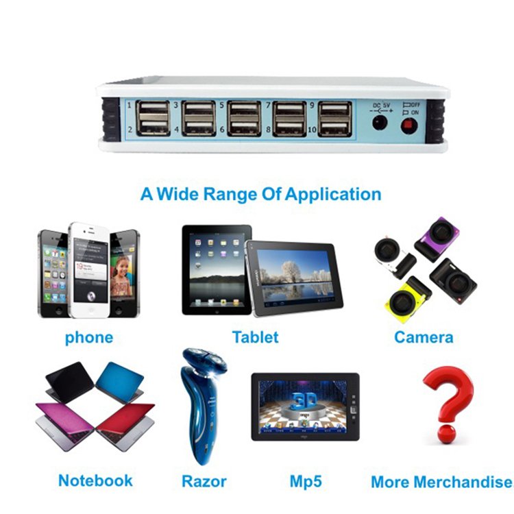 10 Ports Multi Target Smart Burglar Alarm Display Device Security System for Mobile Phone Tablet PC