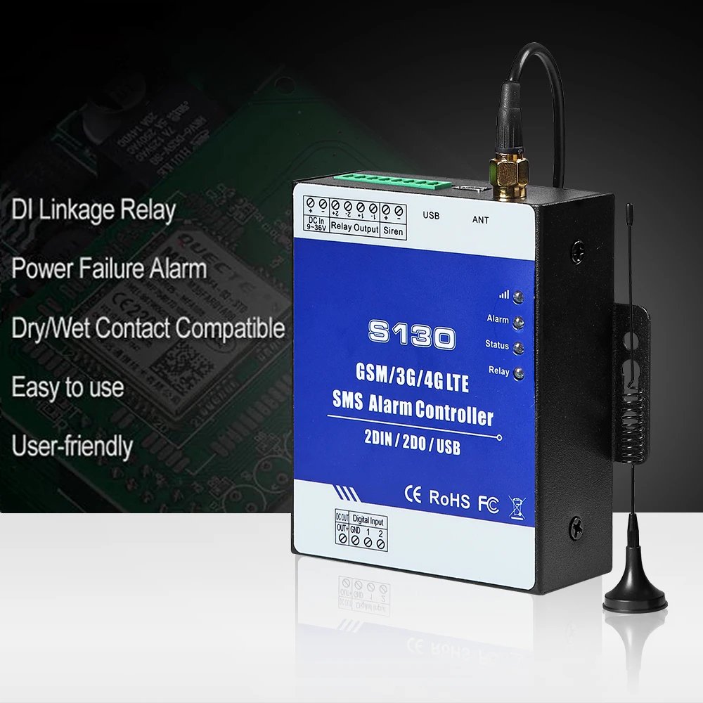 S130 2DIN Fuel Tank Pump Automation Monitoring Sms 4G Wireless Home Security System Support App Control Gsm Alarm Suppliers