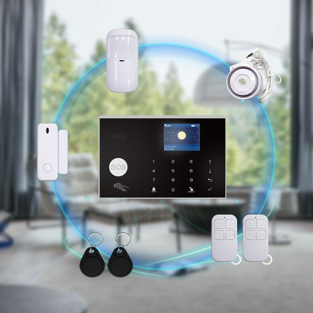 Mini 2G 4G Tuya WiFi GSM wireless smart alarm home security system