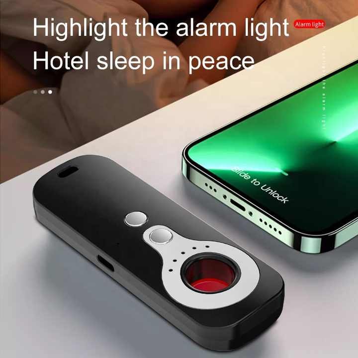 Portable Mini Lens Camera with Anti-Candid Artifact Sensor Scanner Blocker and Viewfinder Prevention for Home Alarm Systems