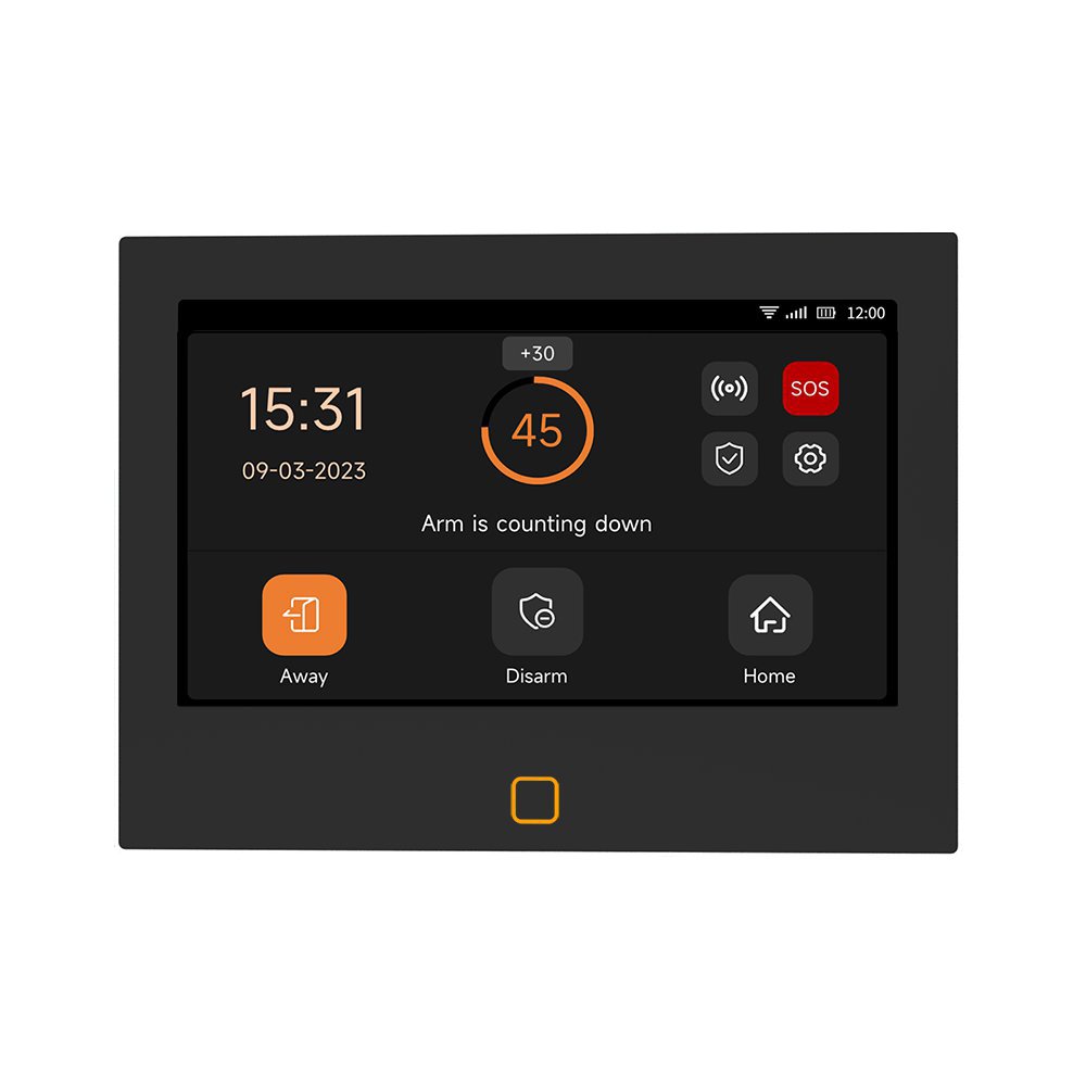 Daytech TUYA APP Supports WiFi 4G SIM Max Up 200 Accessories Alarm System 5000mAH Battery 7-Inch Touch Screen With Siren