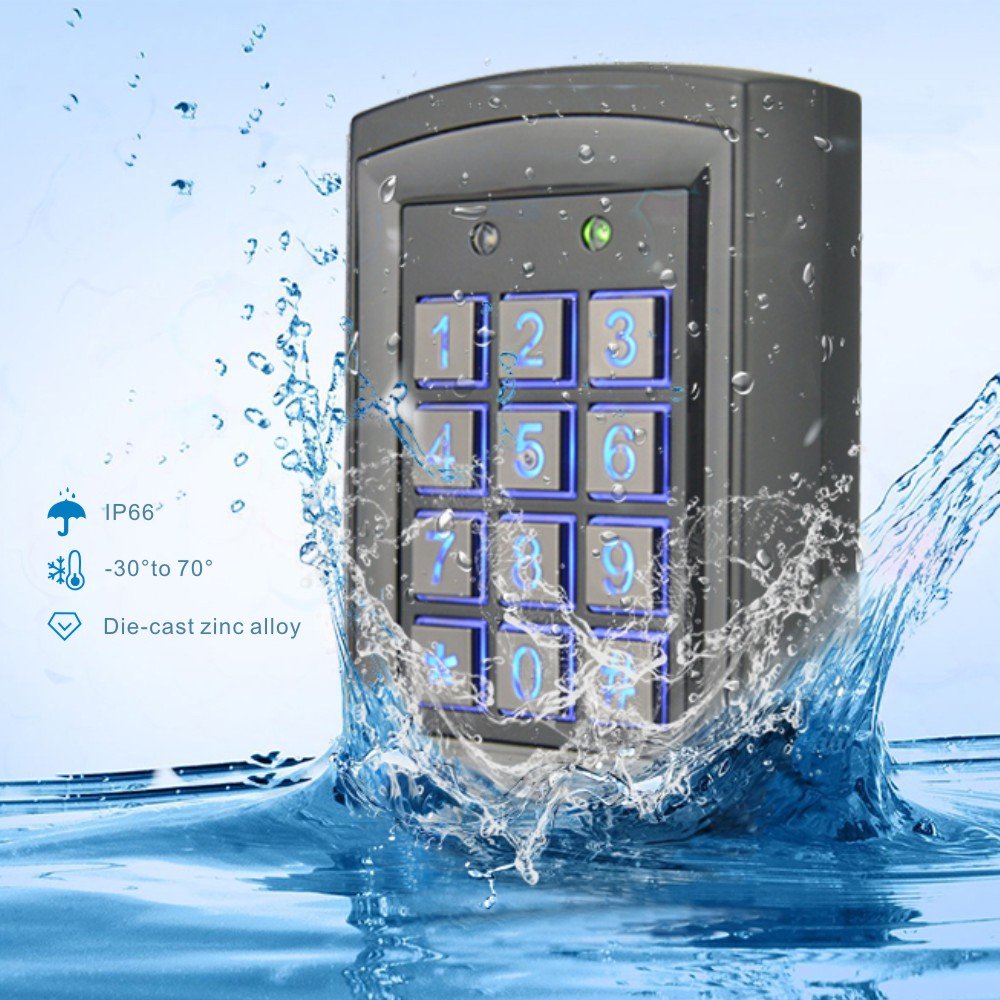 new waterproof Access Control Keypad Metal outdoor Standalone Access Control Digital Keypad card PIN code access 125khz